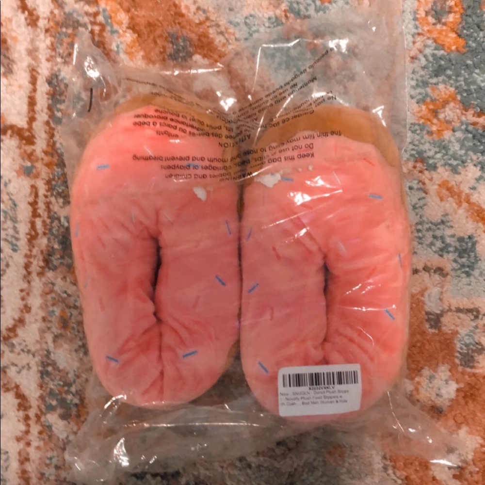 plush donut slippers